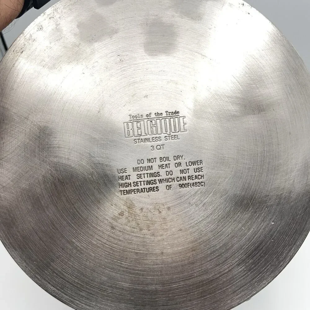 Belgique Tools of the Trade Stainless Steel Frying Pan No Lid